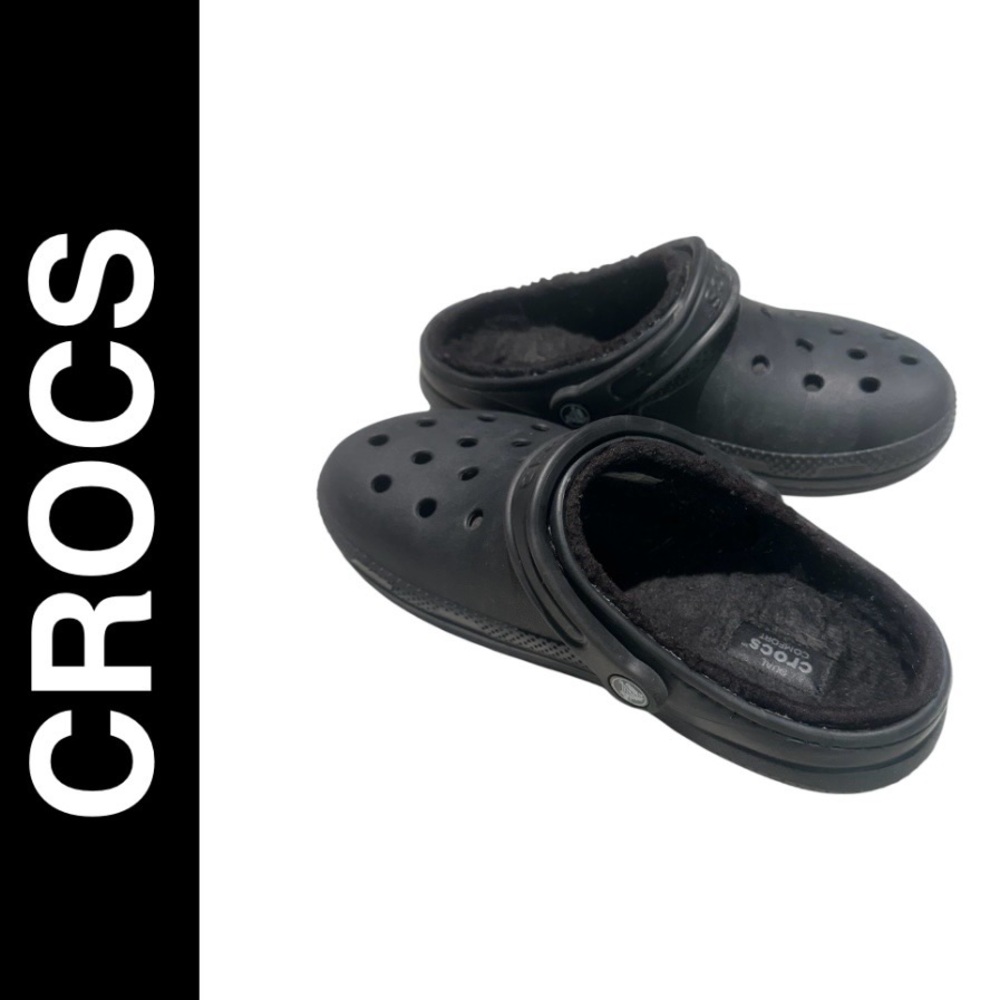 Crocs Classic Lined Clog – Black/Black – Dual Crocs Comfort Unisex Men 5 Women 7 - Picture 10 of 10